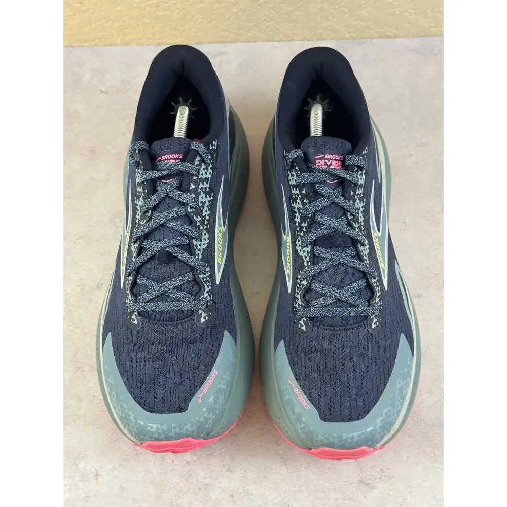 Brooks Divide 5 Trail Running Shoes Womens 9.5 B (Medium) Blue Pink Lace Up